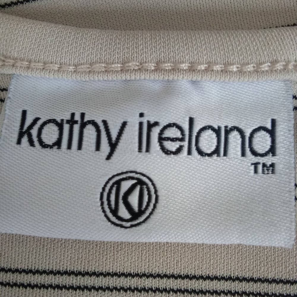 Kathy Ireland Grey Tank with Black Stripes - Picture 6 of 9
